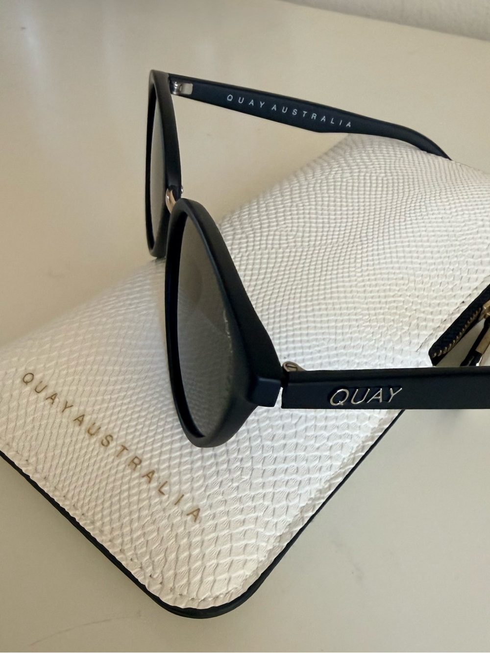 Quay Australia Black Round Sunglasses